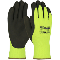 41-1405/XXL POWERGRAB THERMO, HI-VIS SEAMLESS KNIT ACRYLIC TERRY GLOVE W/LATEX MICROFINISH GRIP ON PALM & FINGER